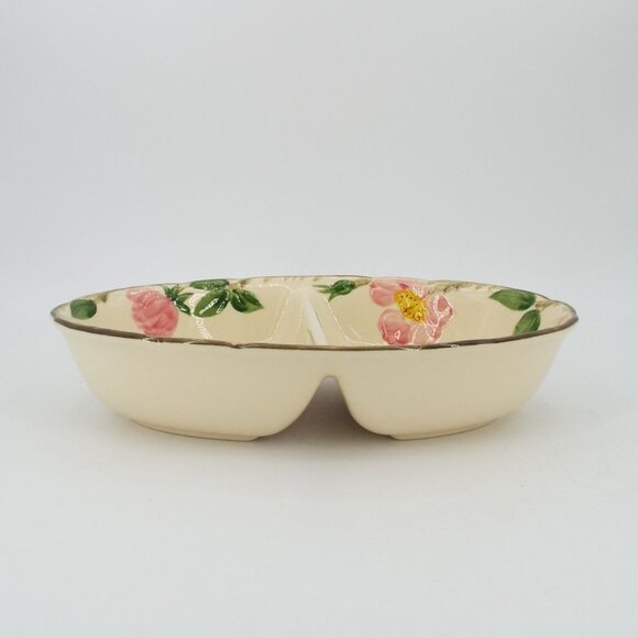 Vintage Franciscan Desert Rose Earthenware Oval Divided Serving Dish - Picture 4 of 8